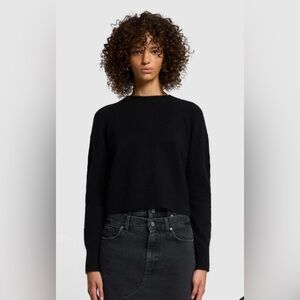7 For All Mankind Cashmere Blend Crewneck Sweater Black